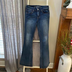 American Eagle "boho flare" jeans women's size 6